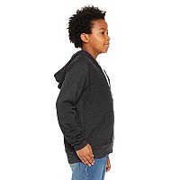 Youth Sponge Fleece Full-Zip Hooded Sweatshirt - HTHR TRUE ROYAL - S(D0102H7KEM8)