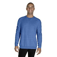 Adult Snow Heather French Terry crewneck Sweatshirt - ROYAL SNOW HTHR - XL(D0102H7MQ2X)