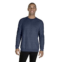 Adult Snow Heather French Terry crewneck Sweatshirt - ROYAL SNOW HTHR - XL(D0102H7MQ2T)