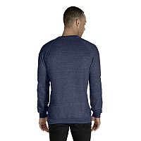 Adult Snow Heather French Terry crewneck Sweatshirt - ROYAL SNOW HTHR - XL(D0102H7MQ2T)