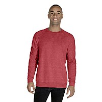 Adult Snow Heather French Terry crewneck Sweatshirt - ROYAL SNOW HTHR - XL(D0102H7MQVT)