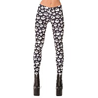 Qzunique Leggings For Women Halloween Fulllength Printed Legging Footless Elastic Yoga Pants Regular And Plus Size