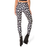 Qzunique Leggings For Women Halloween Fulllength Printed Legging Footless Elastic Yoga Pants Regular And Plus Size