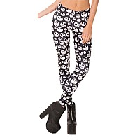 Qzunique Leggings For Women Halloween Fulllength Printed Legging Footless Elastic Yoga Pants Regular And Plus Size