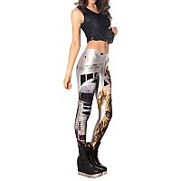 Qzunique Leggings For Women Halloween Fulllength Printed Legging Footless Elastic Yoga Pants Regular And Plus Size