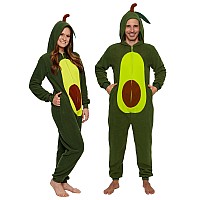 Funziez Slim Pineapple And Avocado Adult Onesie Food Halloween Costume One Piece Cosplay Suit For Adults Women And Men