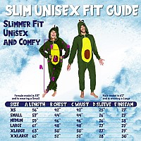 Funziez Slim Pineapple And Avocado Adult Onesie Food Halloween Costume One Piece Cosplay Suit For Adults Women And Men