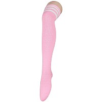 Century Star Womens Colorful Thigh High Socks Halloween Coplay Over The Knee Socks Cheerlead Costumes For Athletic Pink White O