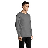 Mens 52 oz comfortSoft cotton Long-Sleeve T-Shirt - WHITE - S(D0102H7Y3Z8)