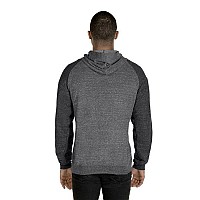 Adult Snow Heather Raglan Hooded Sweatshirt - FRST gRN SNW HTH - S(D0102H7M6A2)