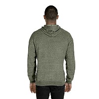 Adult Snow Heather Raglan Hooded Sweatshirt - FRST gRN SNW HTH - S(D0102H7M6HJ)