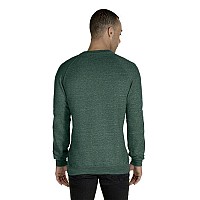 Adult Snow Heather French Terry crewneck Sweatshirt - ROYAL SNOW HTHR - XL(D0102H7MQSP)