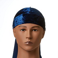 Kiss Red Premium Bow Wow X Power Wave Crushed Velvet Durag Royal Blue