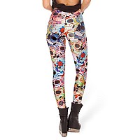 Qzunique Leggings For Women Halloween Fulllength Printed Legging Footless Elastic Yoga Pants Regular And Plus Size