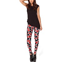 Qzunique Leggings For Women Halloween Fulllength Printed Legging Footless Elastic Yoga Pants Regular And Plus Size