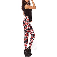 Qzunique Leggings For Women Halloween Fulllength Printed Legging Footless Elastic Yoga Pants Regular And Plus Size