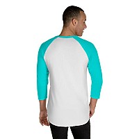 Unisex Premium Blend Ring-Spun 34 Sleeve Raglan T-Shirt - WHITE cHAR HTHR - 3XL(D0102H7M0B2)