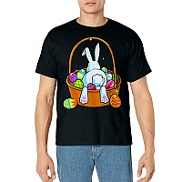 Easter Bunny Rabbit Eggs Basket Egg Hunt Women Kids Gift Tshirt