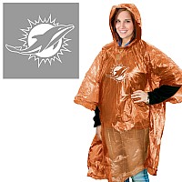 Wincraft NFL Miami Dolphins Rain Poncho, Team Colors, One Size