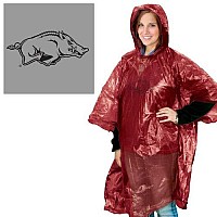 Wincraft NCAA Arkansas Razorbacks Rain Poncho, Team Colors, One Size