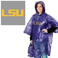 WinCraft NCAA LSU Tigers Rain Poncho, Team Colors, One Size