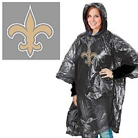 NFL New Orleans Saints Rain Poncho, Team Colors, One Size