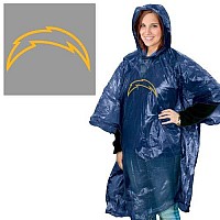 Wincraft NFL Los Angeles Chargers Rain Poncho, Team Colors, One Size