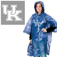 NCAA Kentucky Wildcats Rain Poncho, Team Colors, One Size