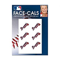 WinCraft MLB Atlanta Braves Face Tattoos, Team Colors, One Size