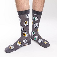 Good Luck Sock Mens Eyeball Halloween Socks Adult Shoe Size 712