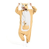 Iii Hhons Kangaroo Onesie Animal Womenmen Adult Costume Halloween Cosplay Pajamas Onesies Christmas For Teen Small