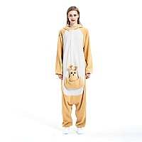 Iii Hhons Kangaroo Onesie Animal Womenmen Adult Costume Halloween Cosplay Pajamas Onesies Christmas For Teen Small