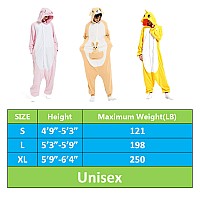 Iii Hhons Kangaroo Onesie Animal Womenmen Adult Costume Halloween Cosplay Pajamas Onesies Christmas For Teen Small