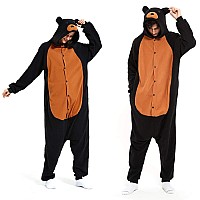 Iii Hhons Onesie Black Bear Adult Womenmen Animal Costume Halloween Cosplay Sleepwear Onesies Christmas For Teen