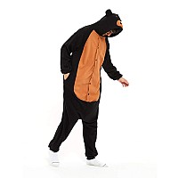 Iii Hhons Onesie Black Bear Adult Womenmen Animal Costume Halloween Cosplay Sleepwear Onesies Christmas For Teen