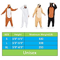 Iii Hhons Sloth Costume Adult Onesie Adult Animal Halloween Cosplay Sleepwear Brown Onesies Christmas