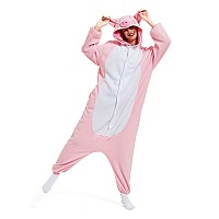 Iii Hhons Onesie Pink Pig Adult Womenmen Animal Costume Halloween Cosplay Sleepwear Onesies Christmas For Teen