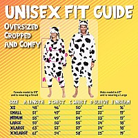 Funziez Adult Onesie Halloween Costume Animal And Sea Creature Plush One Piece Cosplay Suit For Adults Men And Women Cow