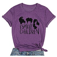 Mousya Halloween Tshirt Women I Smell Children Letter Print Casual Shirt Hocus Pocus Graphic Fall Tee Tops