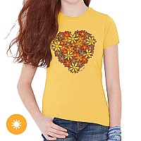 Del Sol Color Changing Girls Tee - I Heart Flowers, Small