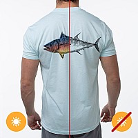 Del Sol Color Changing Crew Tee - Big Fish, Ice Blue, M