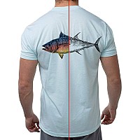 Del Sol Color Changing Crew Tee - Big Fish, Ice Blue, M