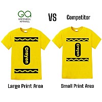 Crayon Halloween Costume T Shirt Funny Cool Group Tshirt Idea Mens Womens Graphic Tee Adult Yellow Medium