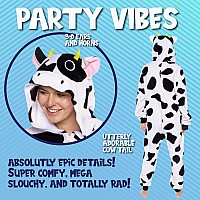 Funziez Slim Fit Adult Onesie Animal Halloween Costume Plush Fruit One Piece Cosplay Suit For Women And Men