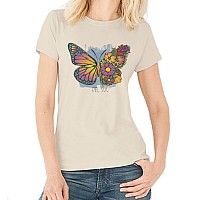 Del Sol Color Changing Women's XL Tee - Butterfly Floral