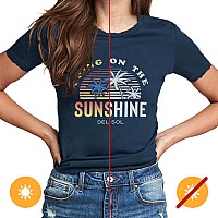 Del Sol Color Changing Women's Tee, 2XL, Bring on the Sunshine