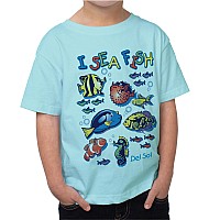 Del Sol Toddler Color Changing Tee, I Sea Fish, Size 5/6