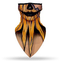 Halloween Mask Scary Mask Halloween Masks For Adults Skull Mask Pumpkin Skeleton Neck Gaiter Face Mask Covering Ear Loop Hole Tr