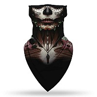 Halloween Mask Scary Mask Halloween Masks For Adults Skull Mask Skeleton Bandana Neck Gaiter Face Mask Covering Ear Loop Hole Tr