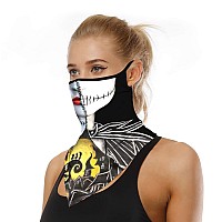 Yayourel Halloween Mask Scary Mask Halloween Masks For Adults Skull Mask Skeleton Bandana Neck Gaiter Face Mask Covering Ear Loo